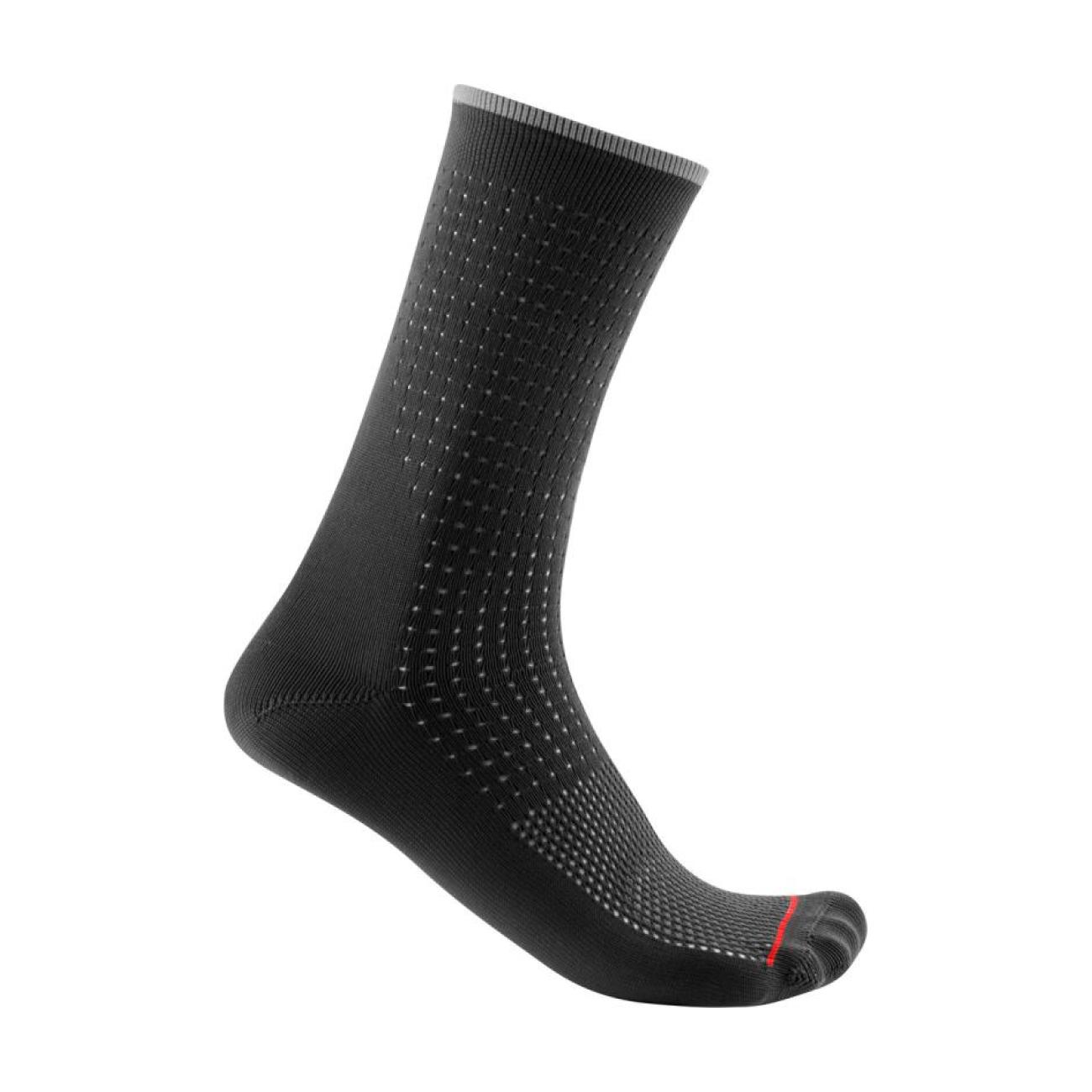 
                CASTELLI Cyklistické ponožky klasické - PREMIO - čierna S-M
            