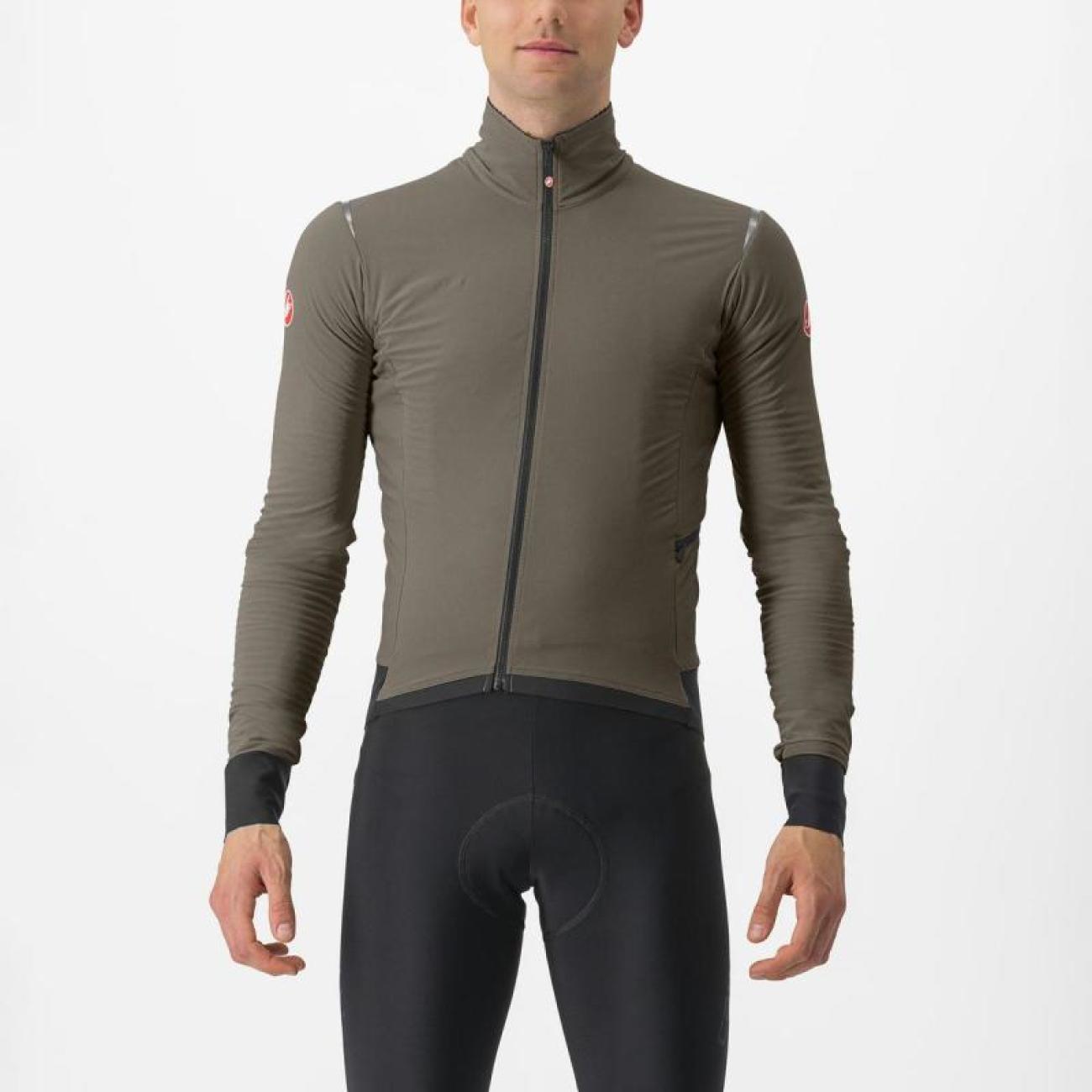 
                CASTELLI Cyklistická zateplená bunda - ALPHA FLIGHT ROS - hnedá 3XL
            