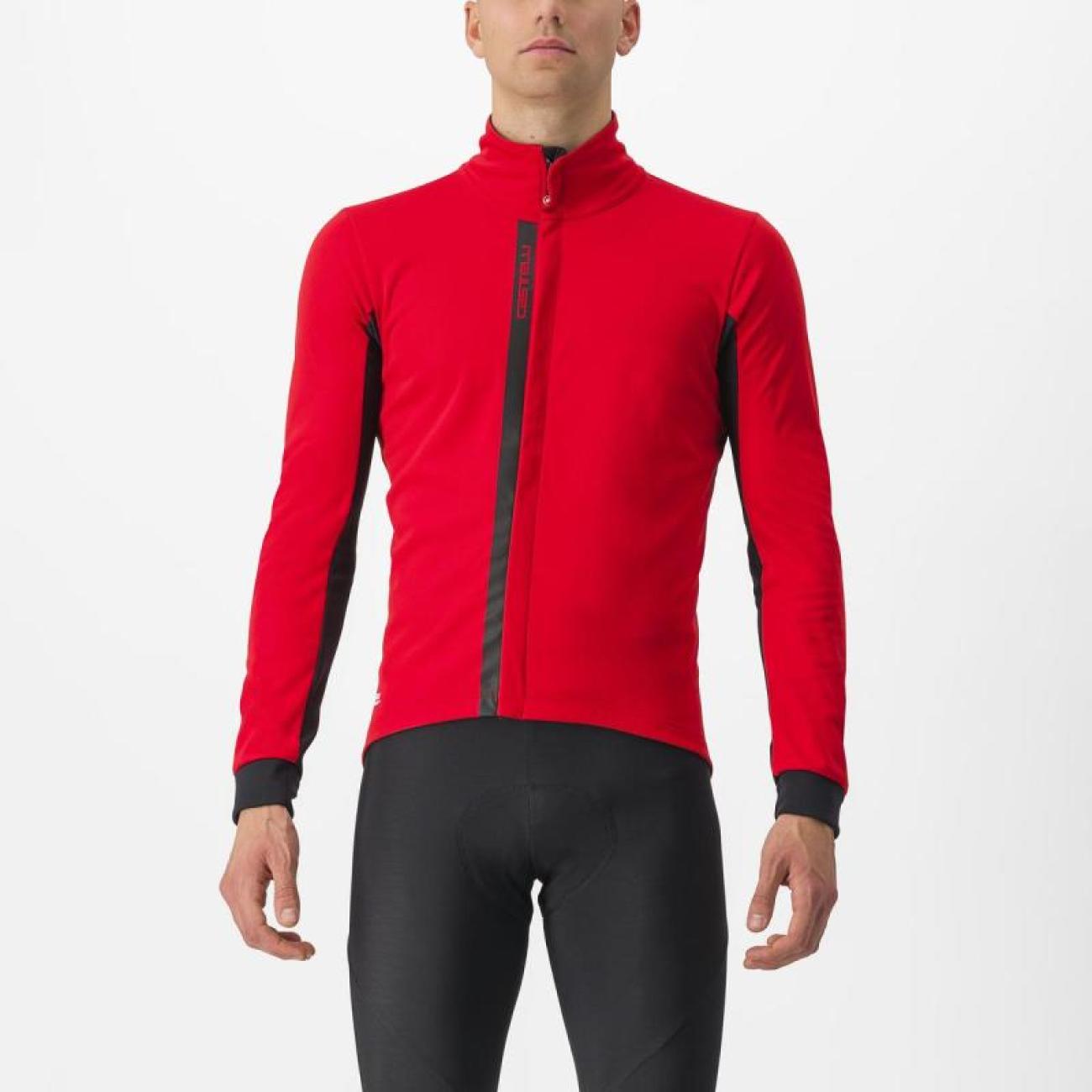 
                CASTELLI Cyklistická zateplená bunda - ENTRATA - červená
            