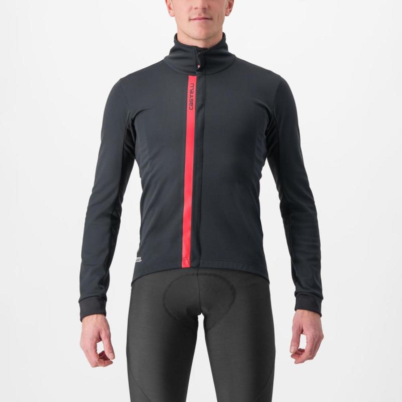 CASTELLI Cyklistická zateplená bunda - ENTRATA - čierna