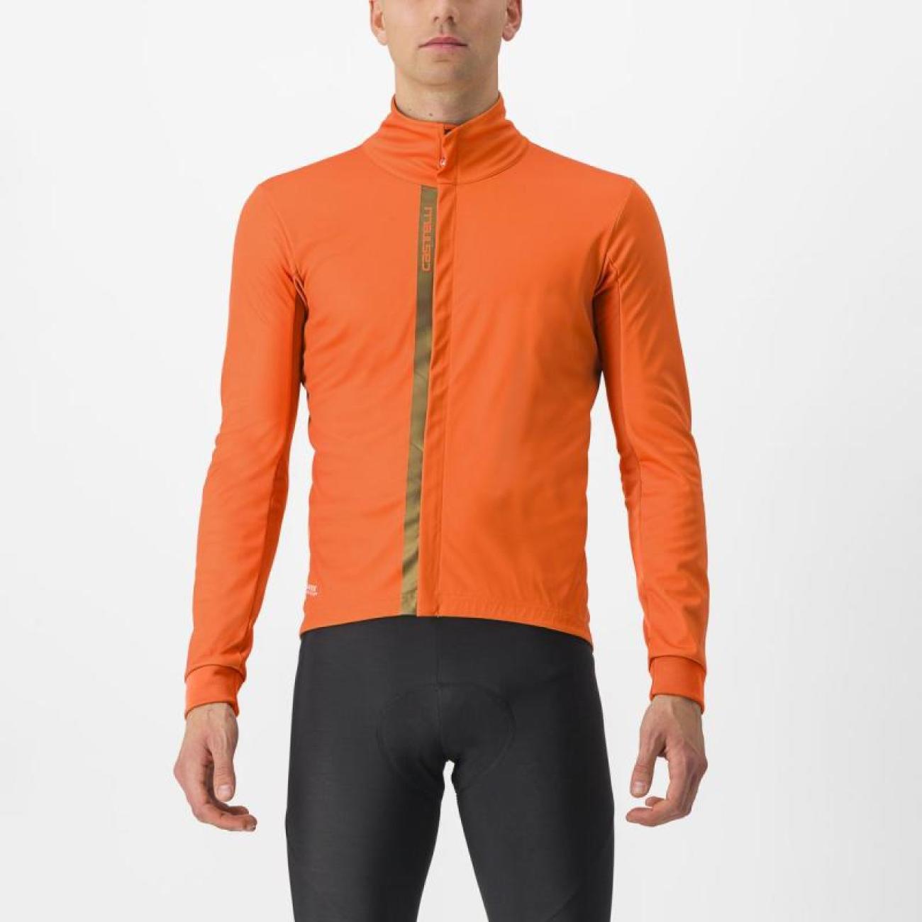 
                CASTELLI Cyklistická zateplená bunda - ENTRATA - oranžová XL
            