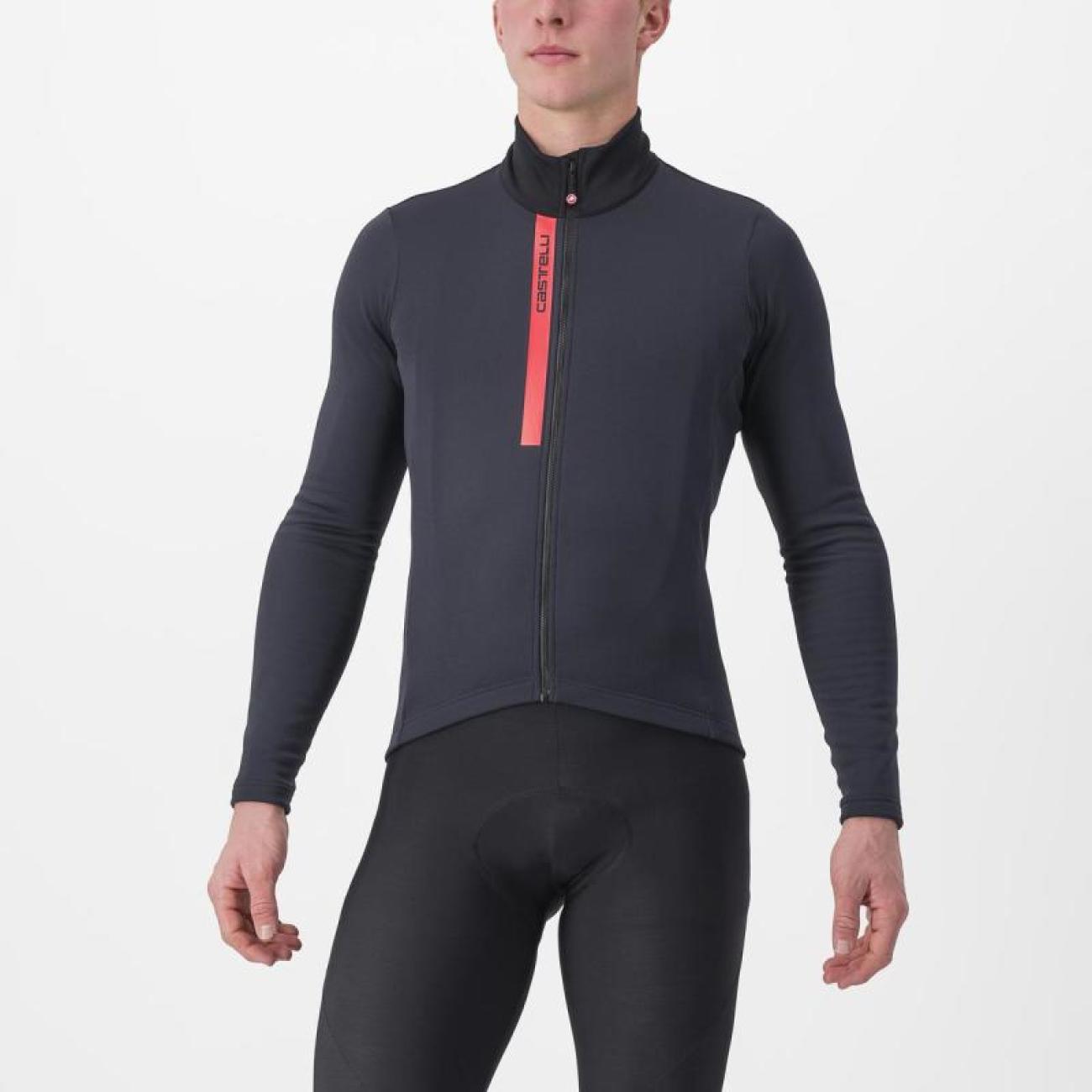 
                CASTELLI Cyklistický dres s dlhým rukávom zimný - ENTRATA THERMAL - čierna
            