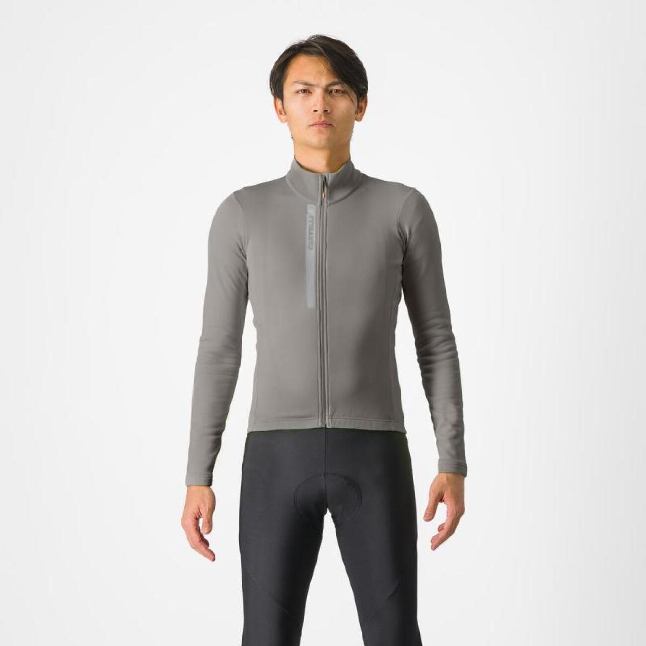 CASTELLI Cyklistický dres s dlhým rukávom zimný - ENTRATA THERMAL - šedá