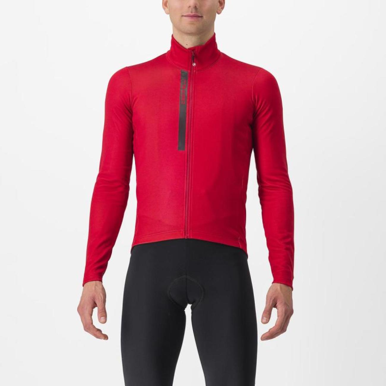 
                CASTELLI Cyklistický dres s dlhým rukávom zimný - ENTRATA THERMAL - červená
            