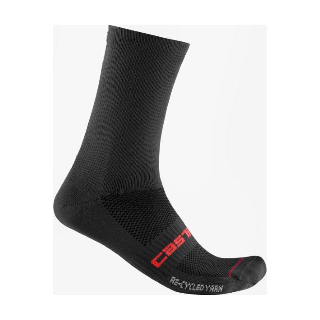 
                CASTELLI Cyklistické ponožky klasické - RE-CYCLE THERMAL 18 - čierna L-XL
            