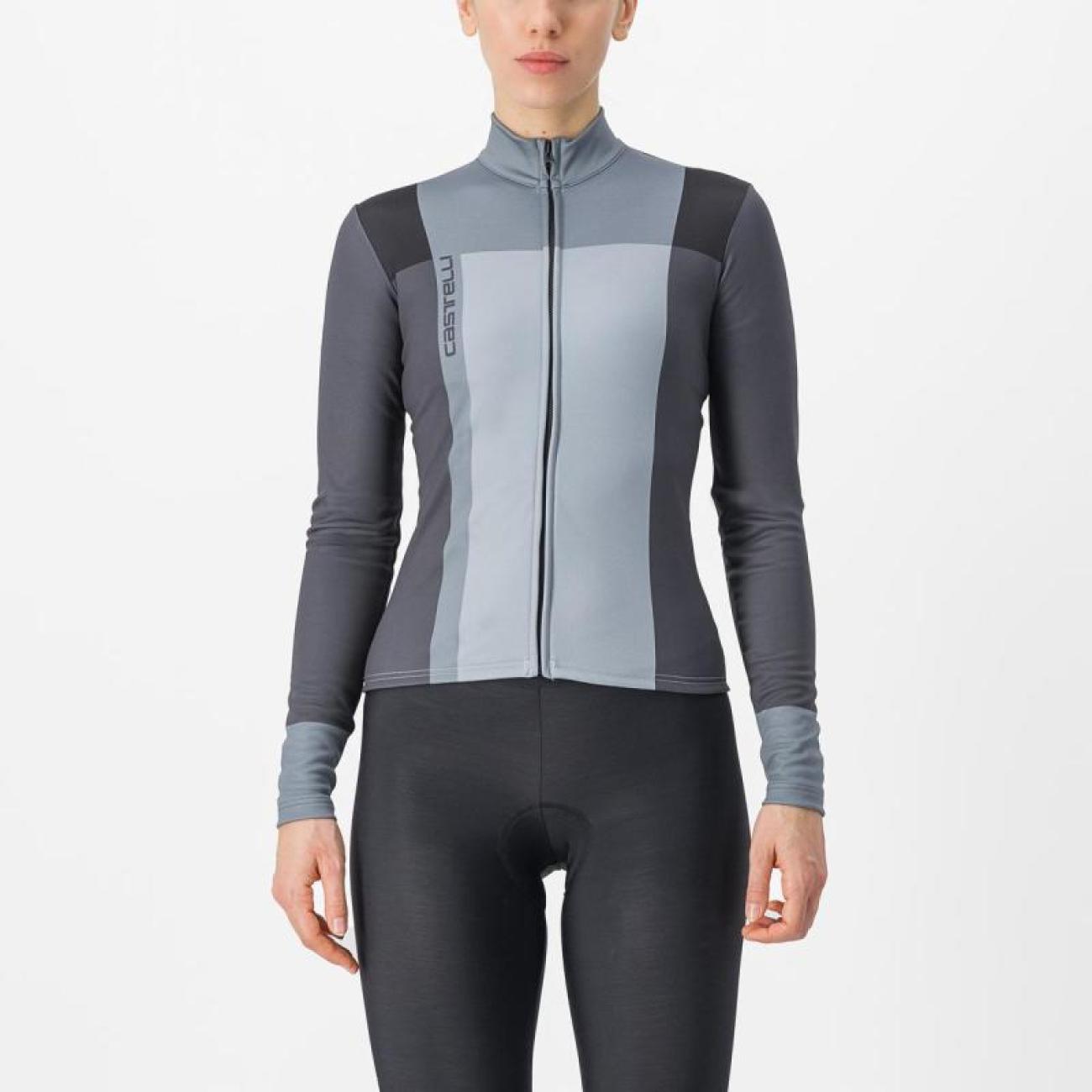 
                CASTELLI Cyklistický dres s dlhým rukávom zimný - UNLIMITED W THERMAL - čierna
            