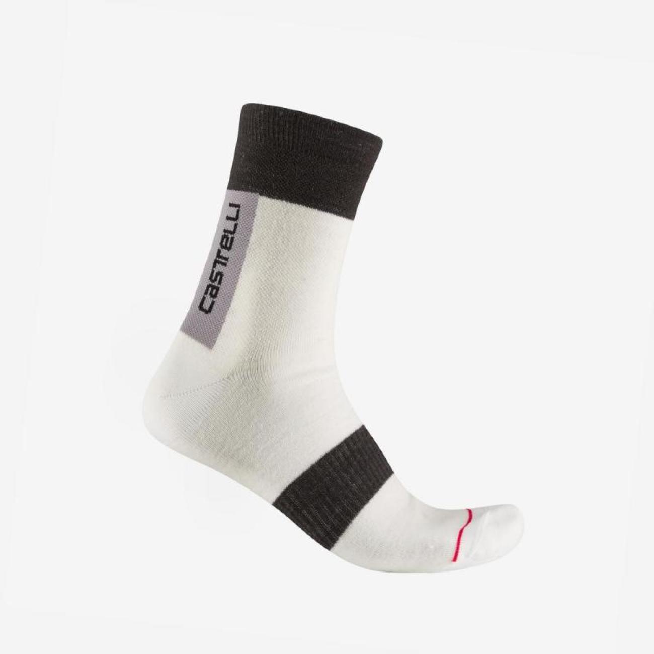 
                CASTELLI Cyklistické ponožky klasické - VELOCISSIMA THERMAL - biela S-M
            