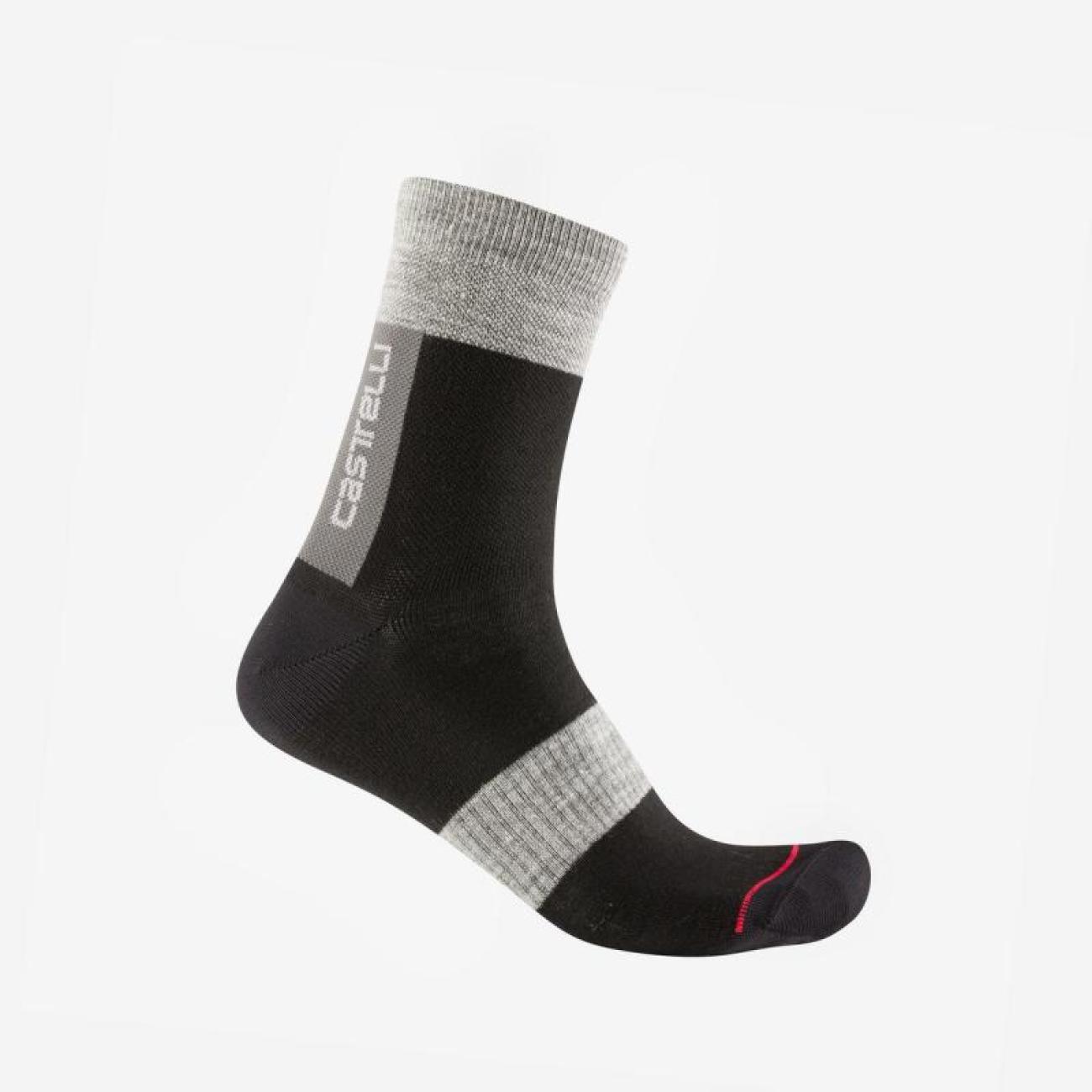 CASTELLI Cyklistické ponožky klasické - VELOCISSIMA THERMAL - čierna