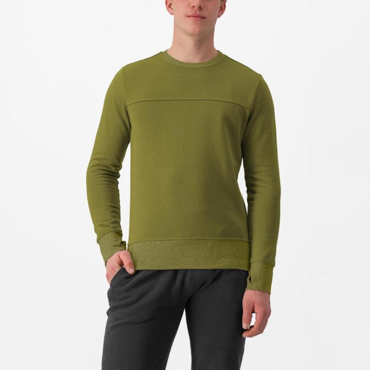 CASTELLI pulóver - LOGO SWEATSHIRT - zelená