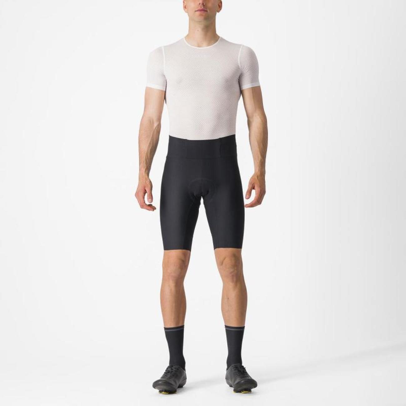 
                CASTELLI Cyklistické nohavice krátke bez trakov - ESPRESSO - čierna 3XL
            