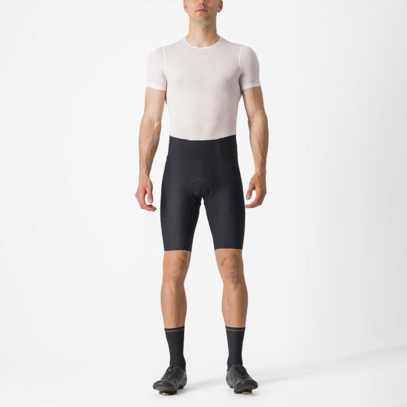 CASTELLI Cyklistické nohavice krátke bez trakov - ESPRESSO - čierna
