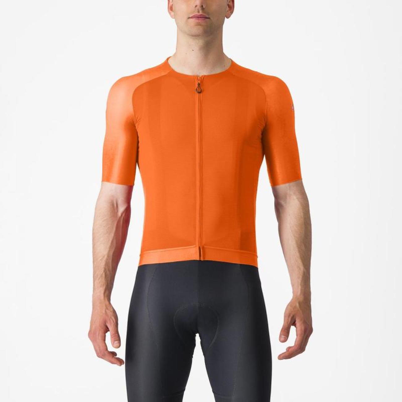 
                CASTELLI Cyklistický dres s krátkym rukávom - AERO RACE 7.0 - oranžová
            