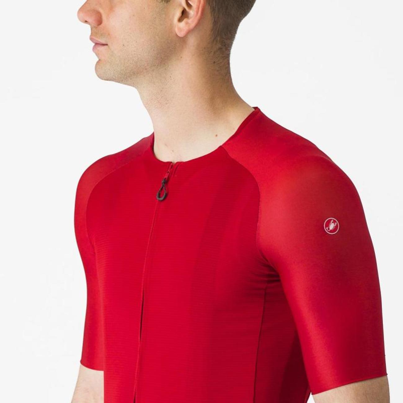 CASTELLI Cyklistický dres s krátkym rukávom - AERO RACE 7.0 - červená