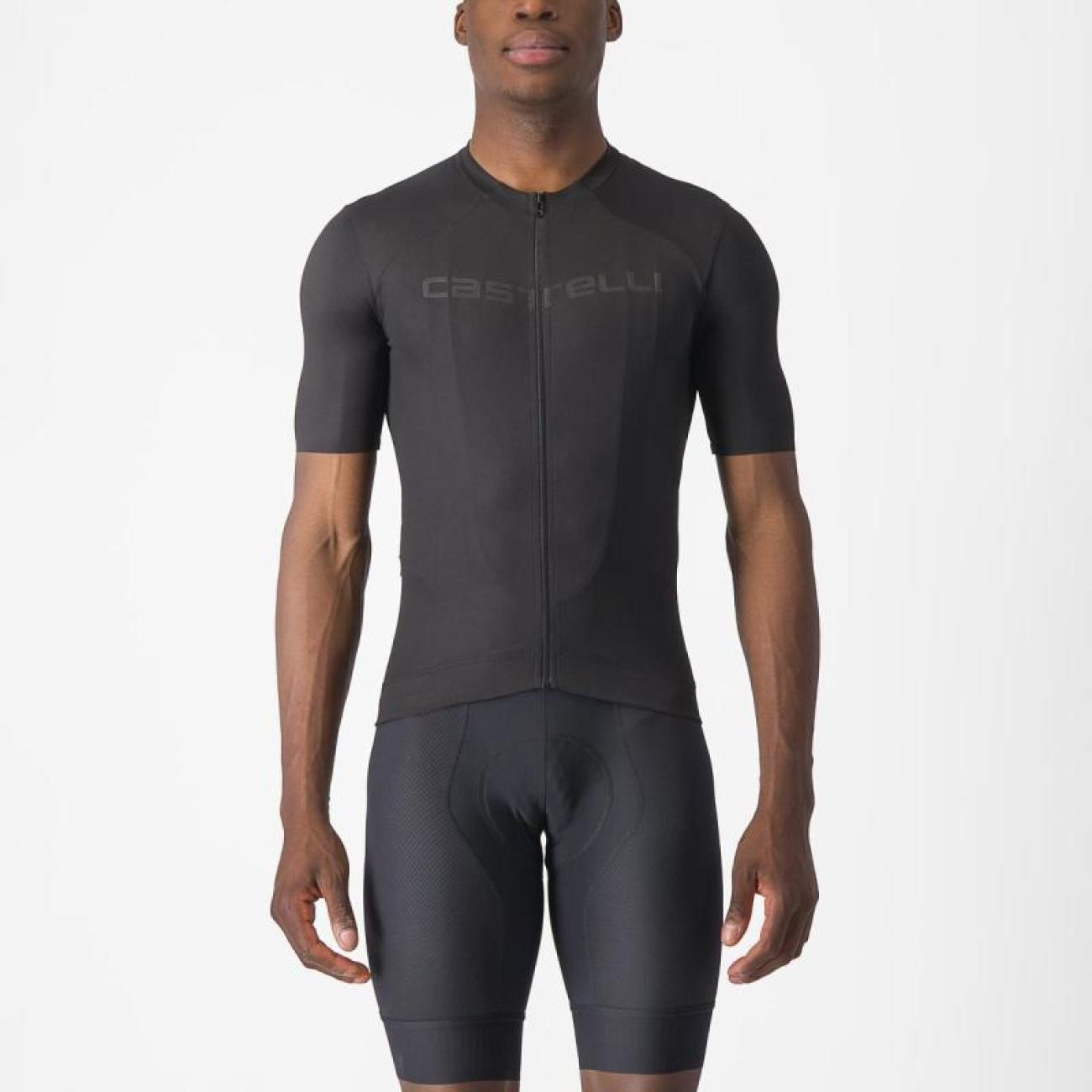 CASTELLI Cyklistický dres s krátkym rukávom - PROLOGO LITE - antracitová