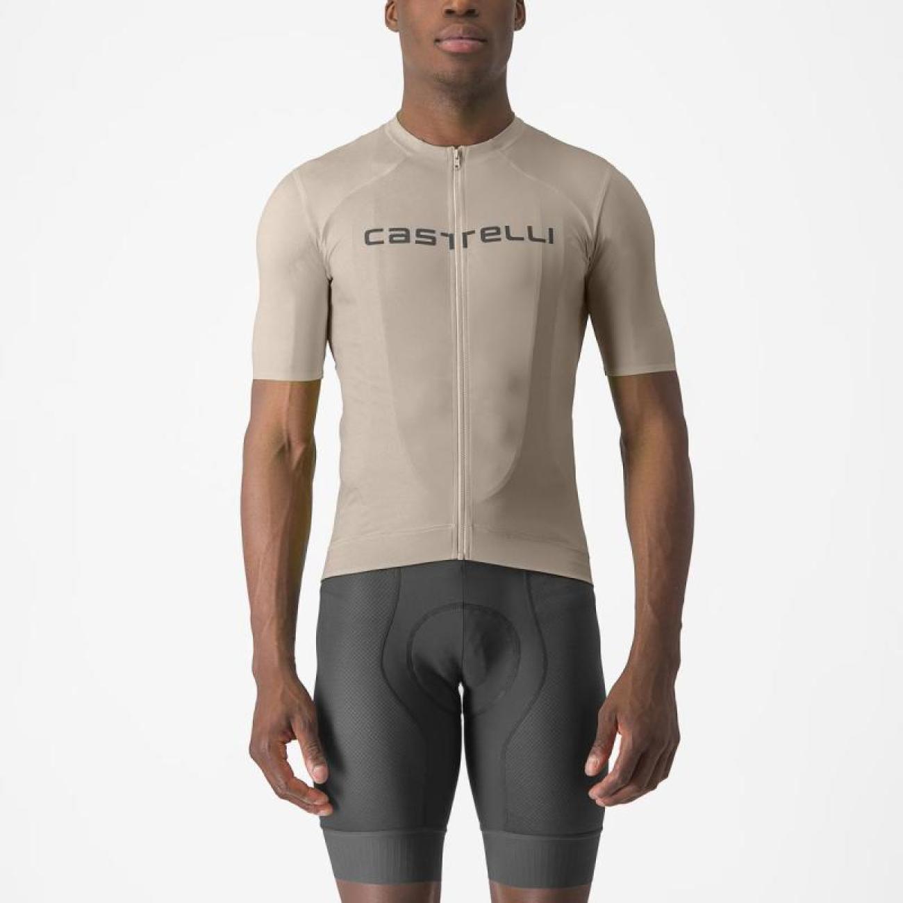 CASTELLI Cyklistický dres s krátkym rukávom - PROLOGO LITE - béžová