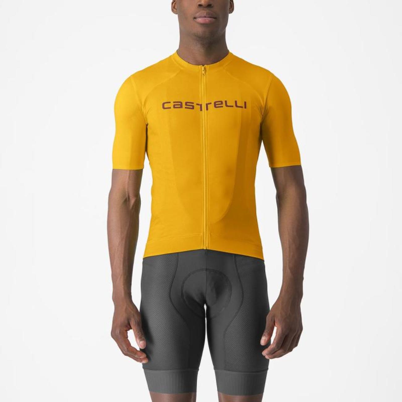 CASTELLI Cyklistický dres s krátkym rukávom - PROLOGO LITE - žltá 3XL
