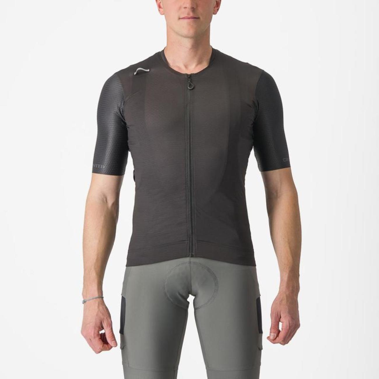 CASTELLI Cyklistický dres s krátkym rukávom - UNLIMITED PRO - antracitová
