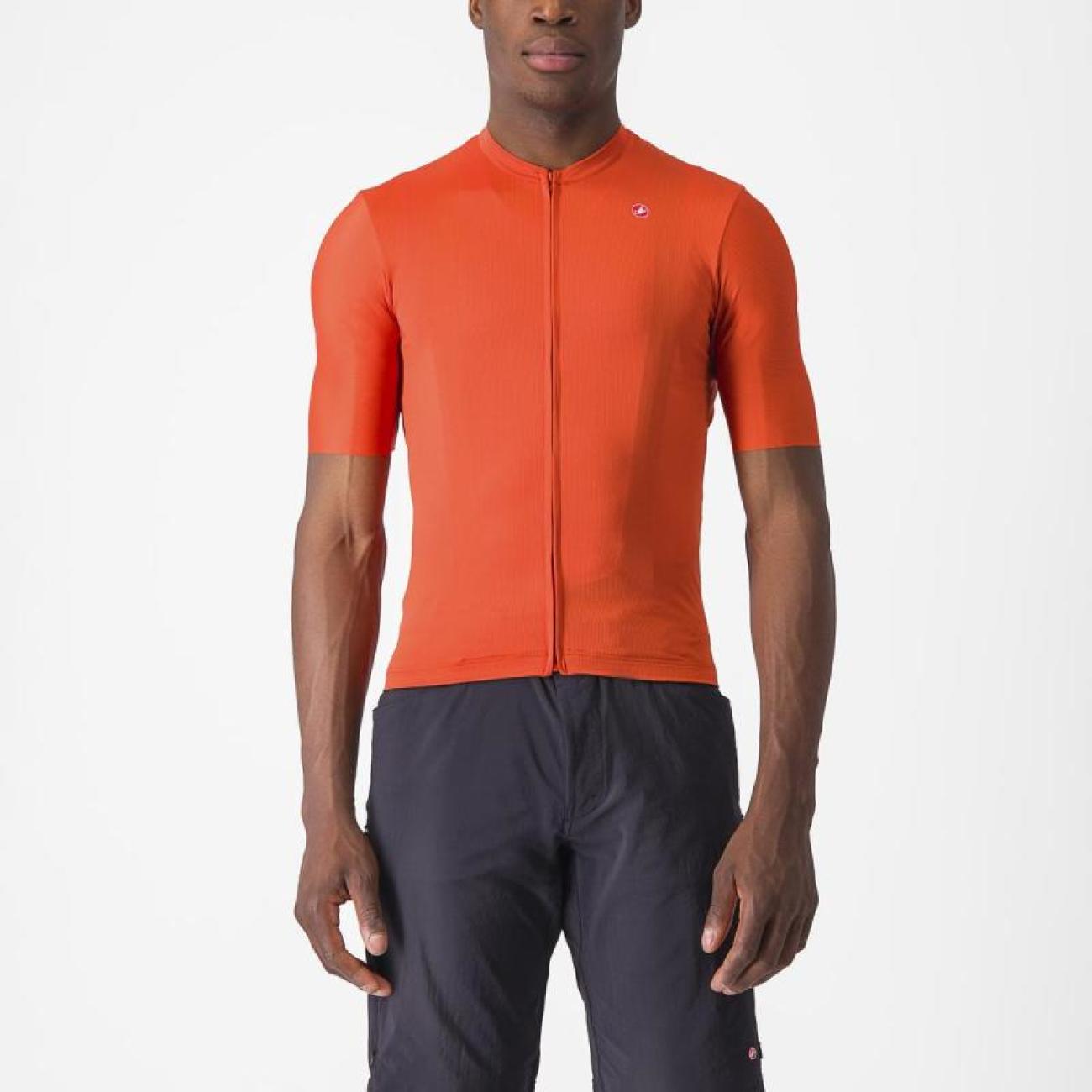 
                CASTELLI Cyklistický dres s krátkym rukávom - UNLIMITED ENTRATA - oranžová M
            