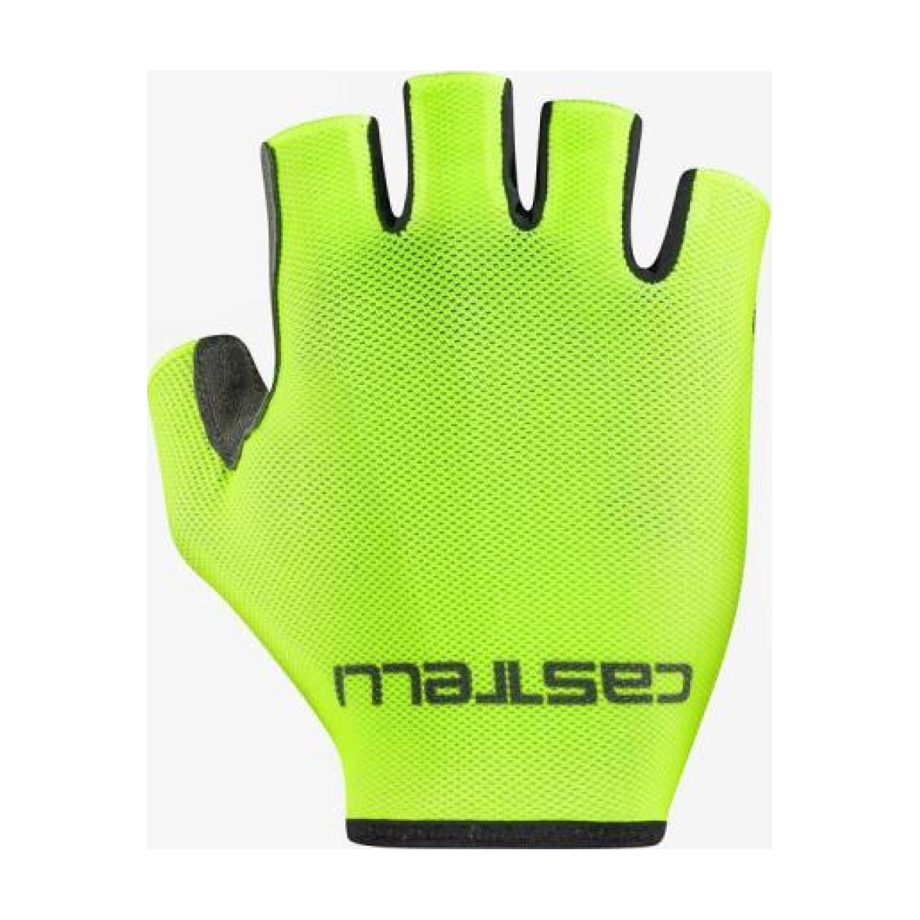 
                CASTELLI Cyklistické rukavice krátkoprsté - SUPERLEGGERA - žltá XL
            