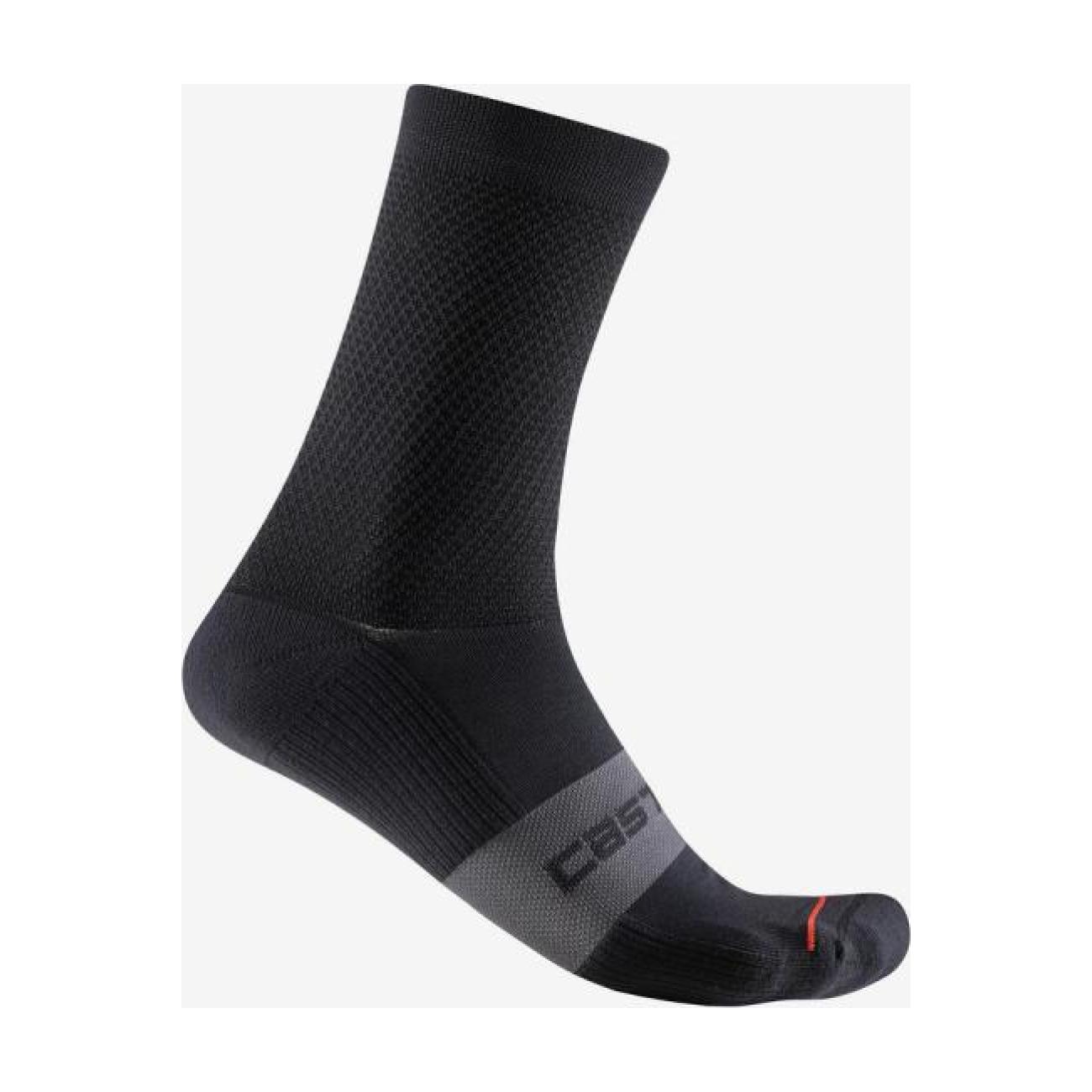 CASTELLI Cyklistické ponožky klasické - ESPRESSO 15 - čierna L-XL