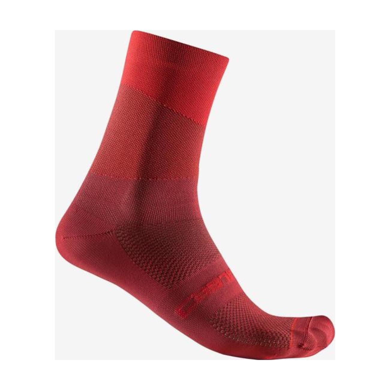
                CASTELLI Cyklistické ponožky klasické - ORIZZONTE 15 - červená 40-43
            