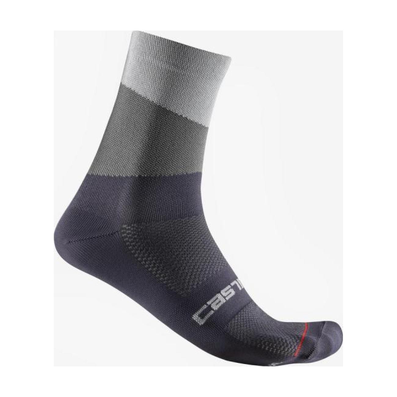 
                CASTELLI Cyklistické ponožky klasické - ORIZZONTE 15 - šedá
            