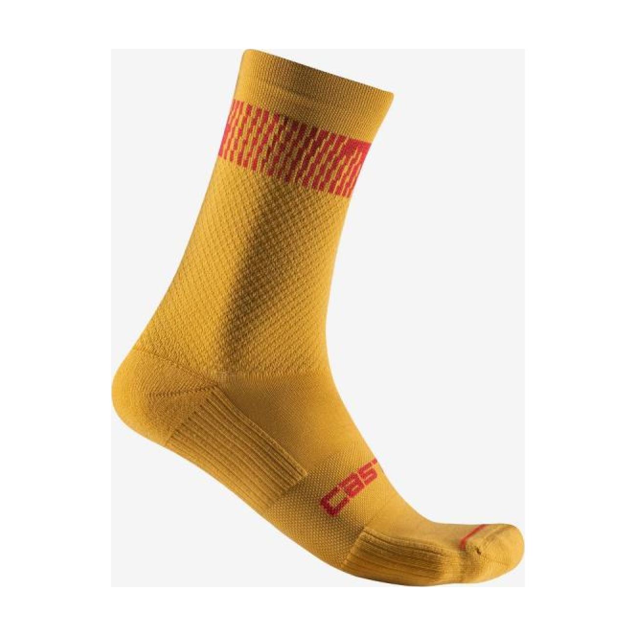 
                CASTELLI Cyklistické ponožky klasické - UNLIMITED 18 - žltá
            