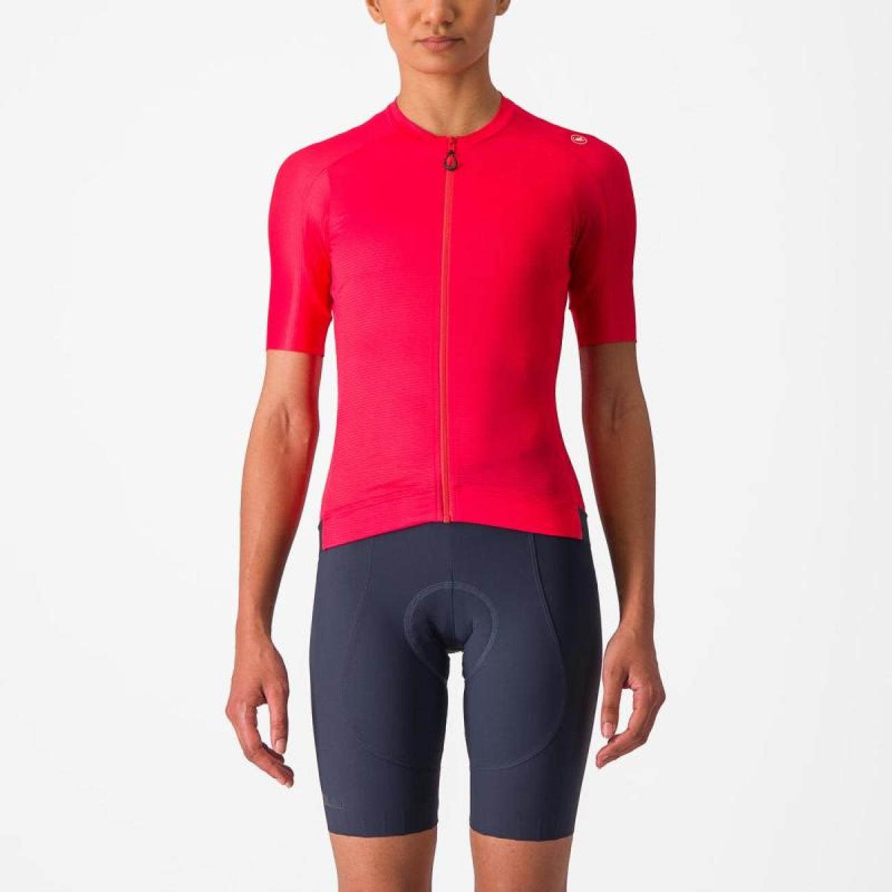 CASTELLI Cyklistický dres s krátkym rukávom - ESPRESSO W - červená M