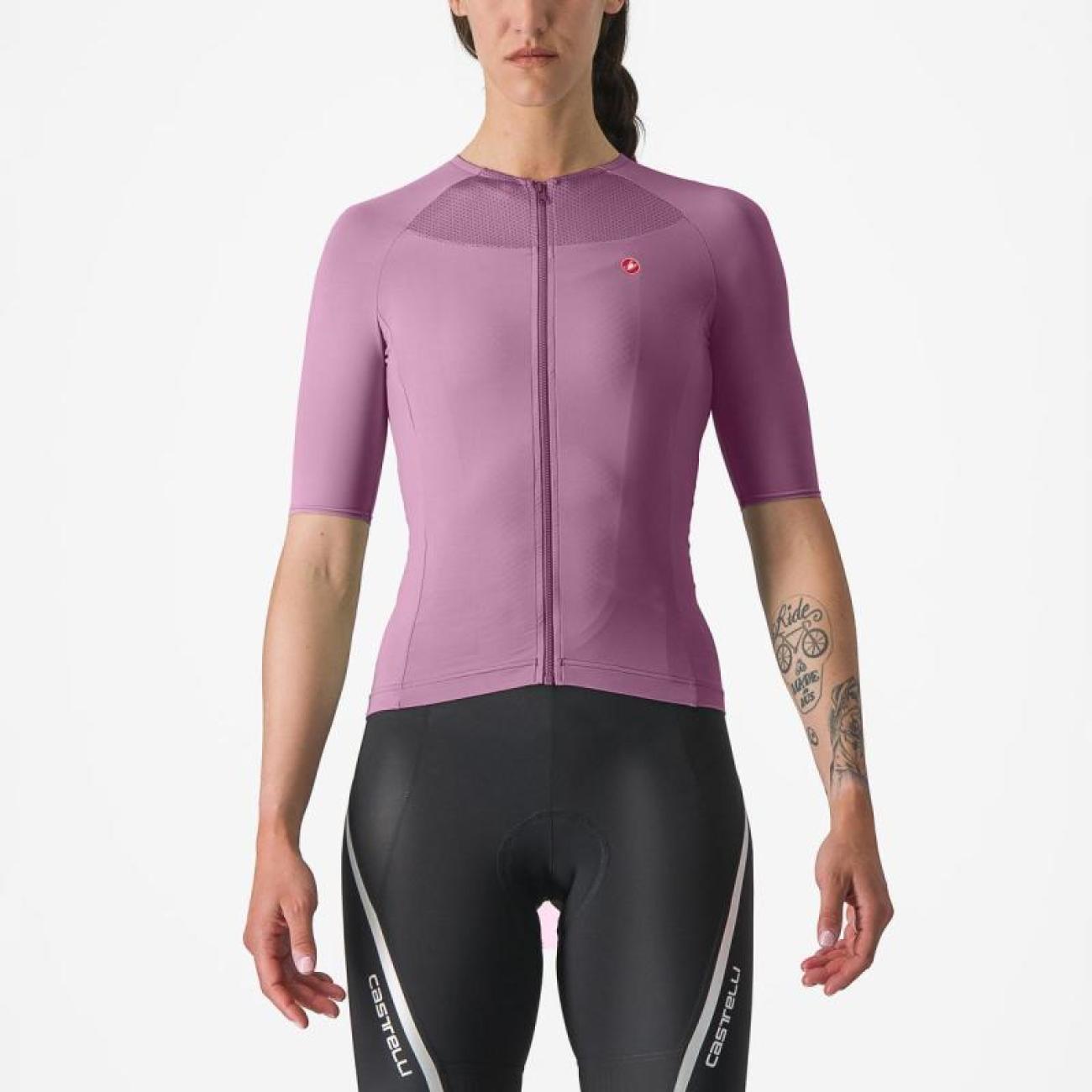 
                CASTELLI Cyklistický dres s krátkym rukávom - VELOCISSIMA 2 - fialová
            