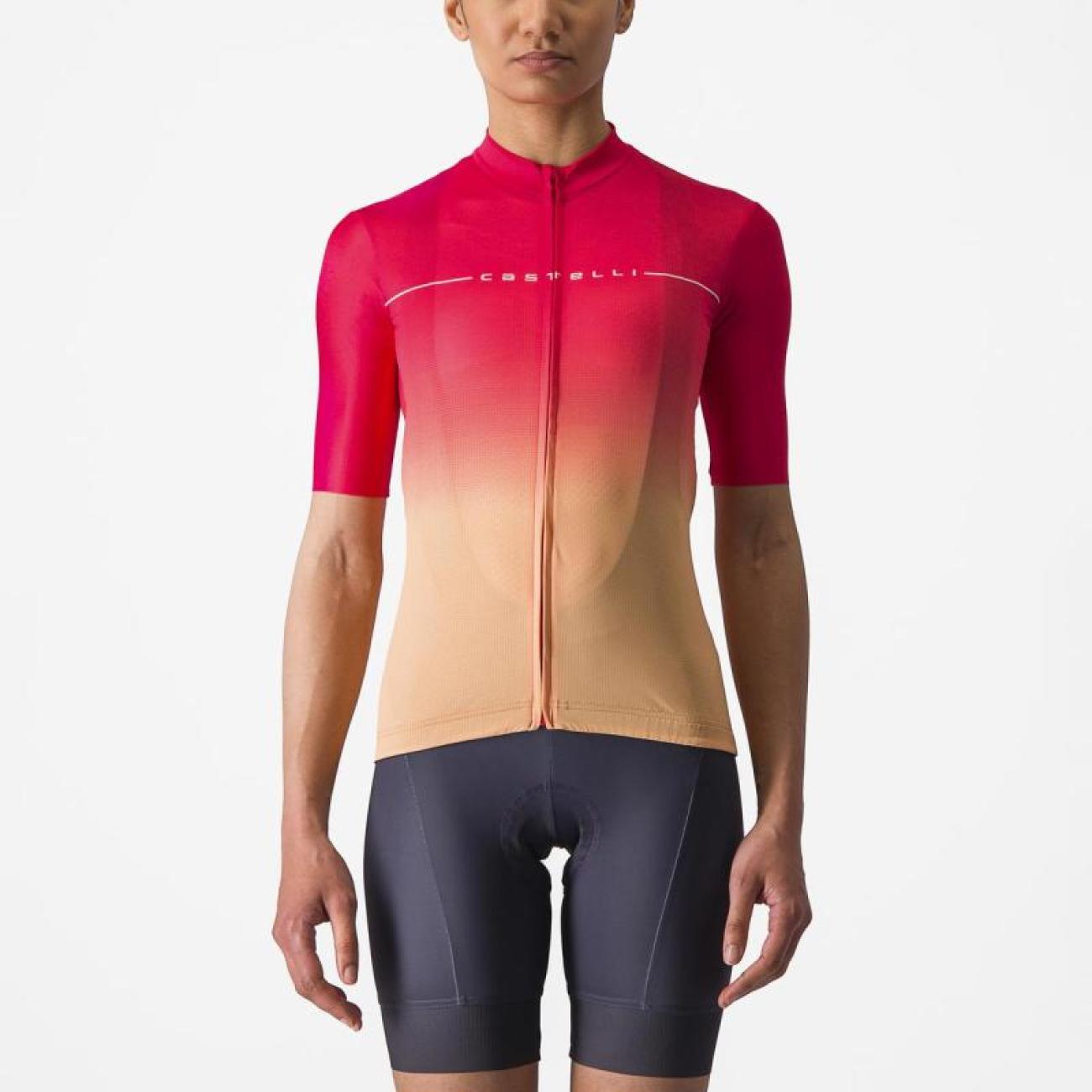 CASTELLI Cyklistický dres s krátkym rukávom - SALITA - červená