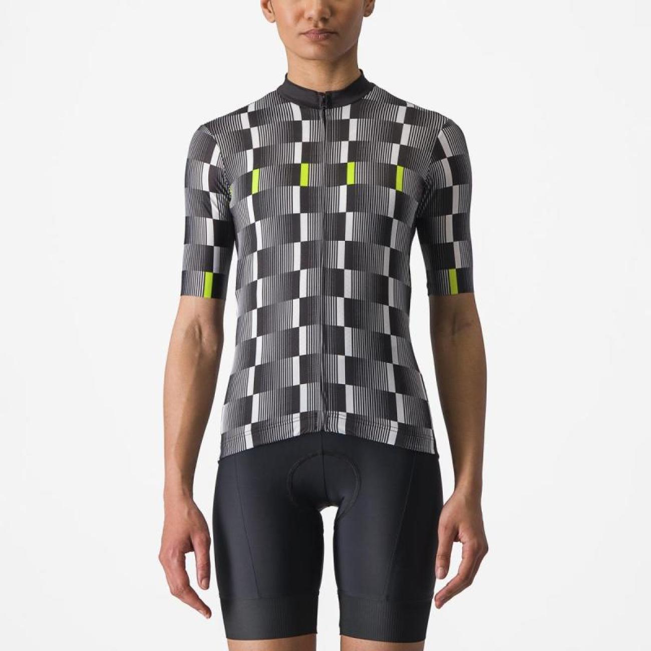 CASTELLI Cyklistický dres s krátkym rukávom - DIMENSIONE - čierna/biela