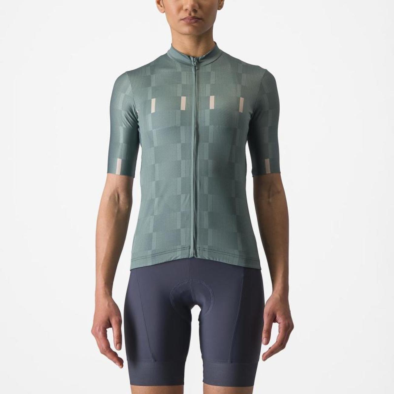 
                CASTELLI Cyklistický dres s krátkym rukávom - DIMENSIONE - zelená M
            