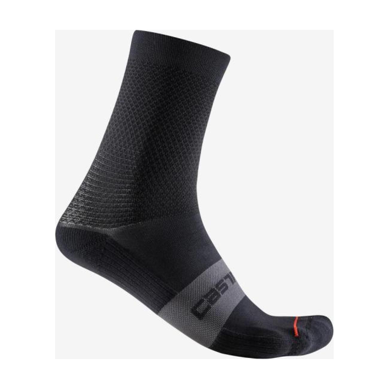 E-shop CASTELLI Cyklistické ponožky klasické - ESPRESSO W - čierna