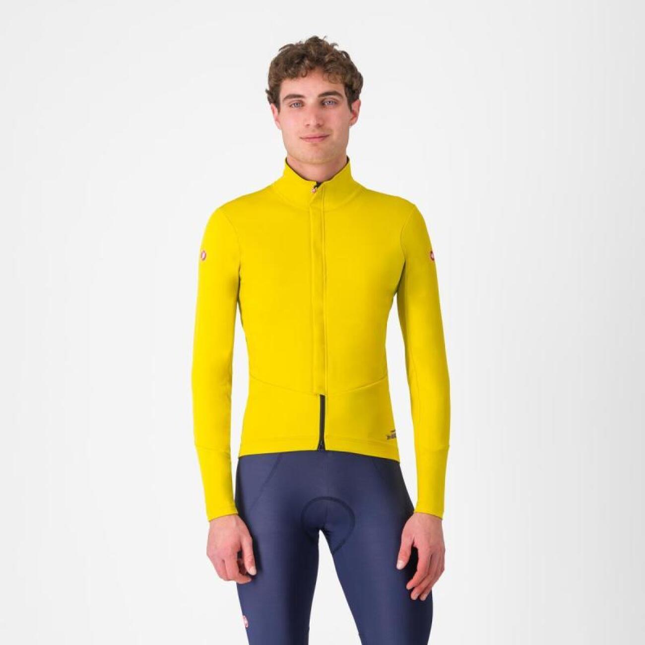 CASTELLI Cyklistická zateplená bunda - PERFETTO AIR - žltá 2XL