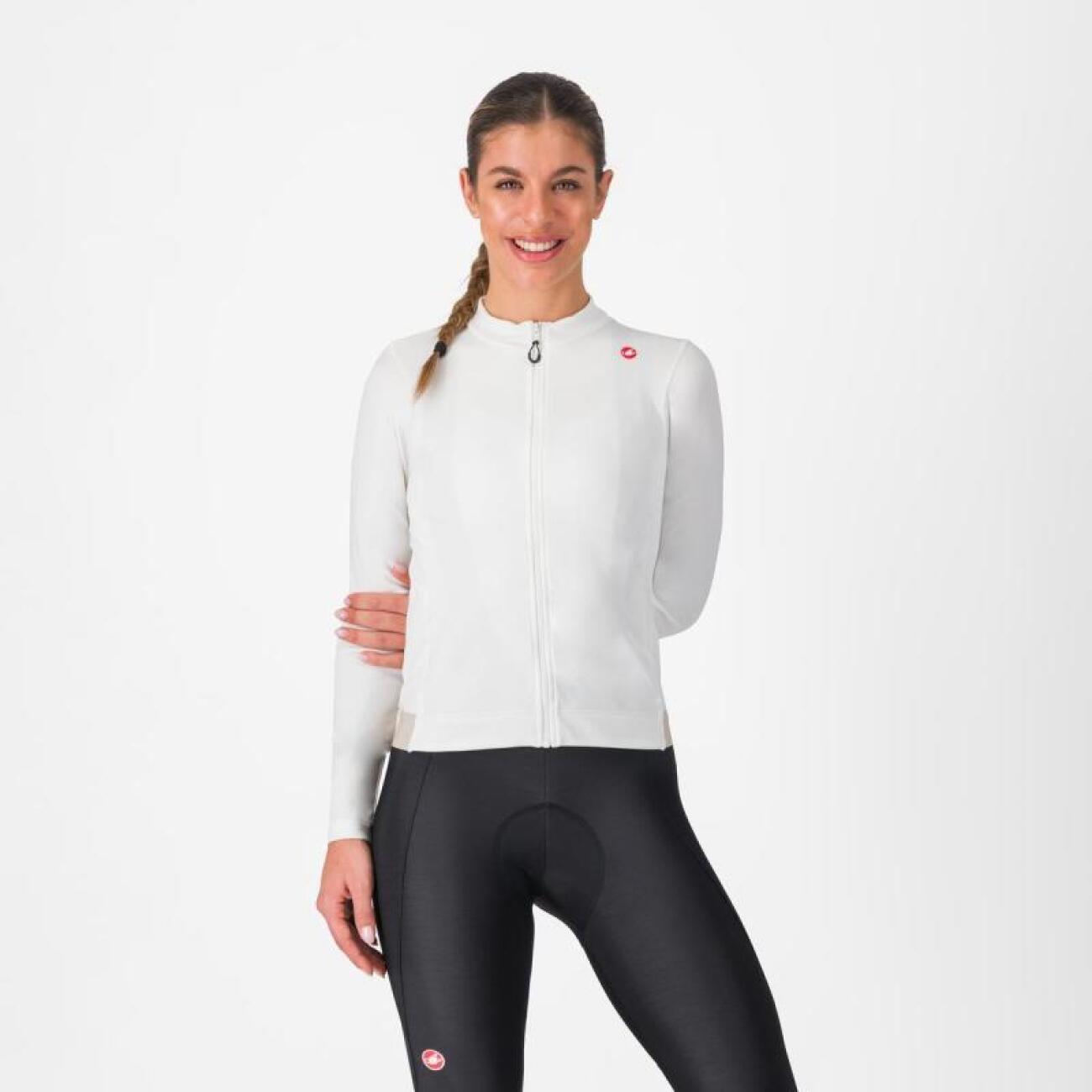 CASTELLI Cyklistický dres s dlhým rukávom zimný - ESPRESSO THERMAL W - biela M