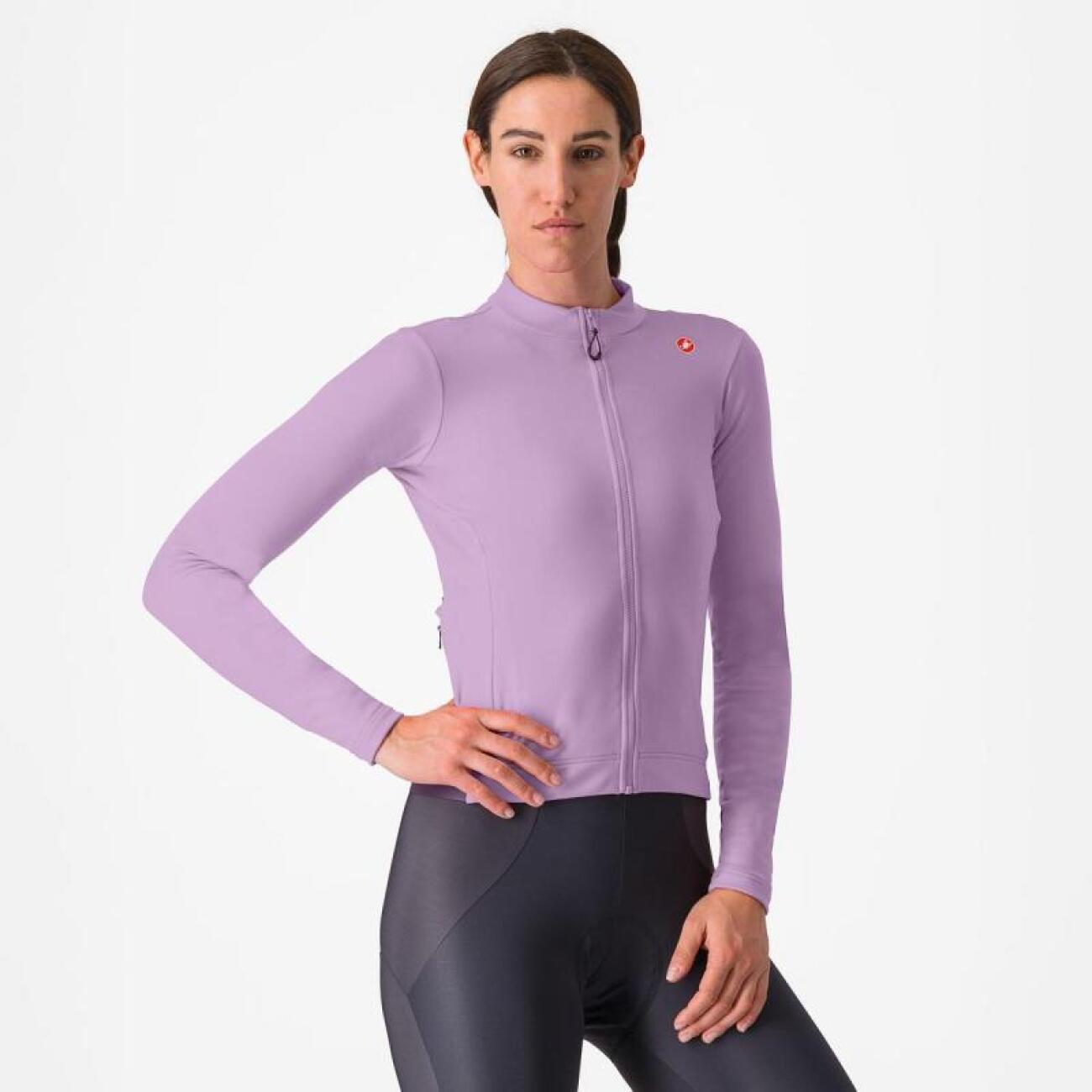 CASTELLI Cyklistický dres s dlhým rukávom zimný - ESPRESSO THERMAL W - fialová