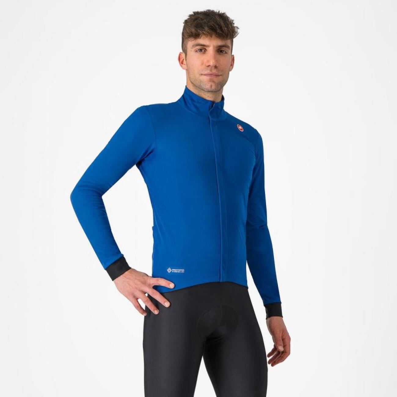 CASTELLI Cyklistická vetruodolná bunda - SALTO - modrá XL