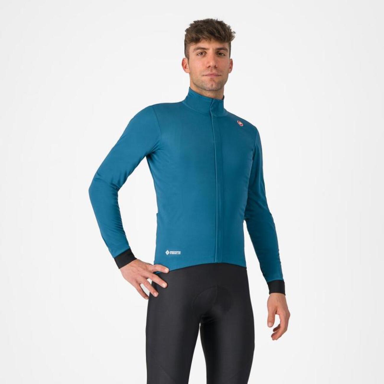 CASTELLI Cyklistická vetruodolná bunda - SALTO - modrá 2XL