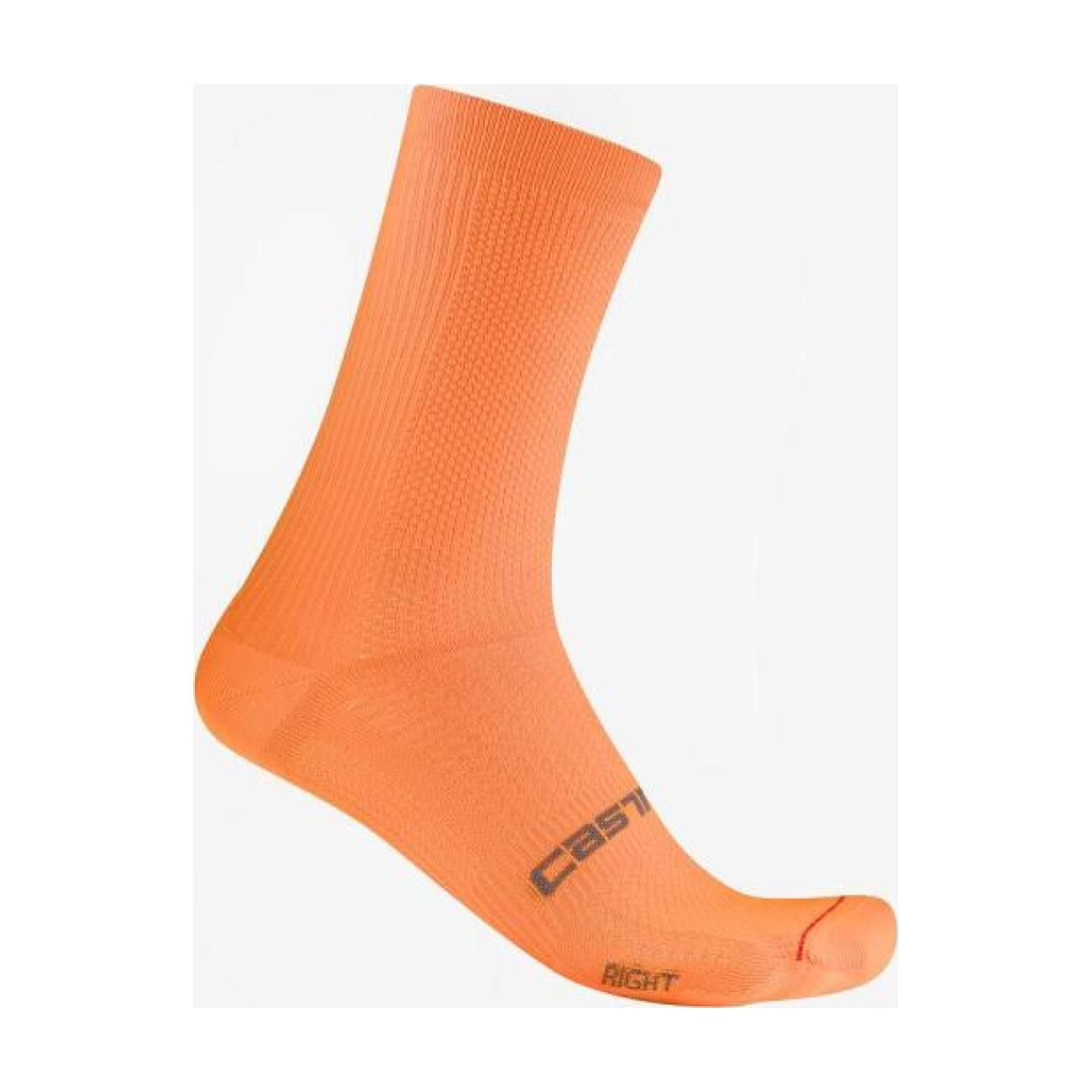 CASTELLI Cyklistické ponožky klasické - ESPRESSO 18 - oranžová S-M