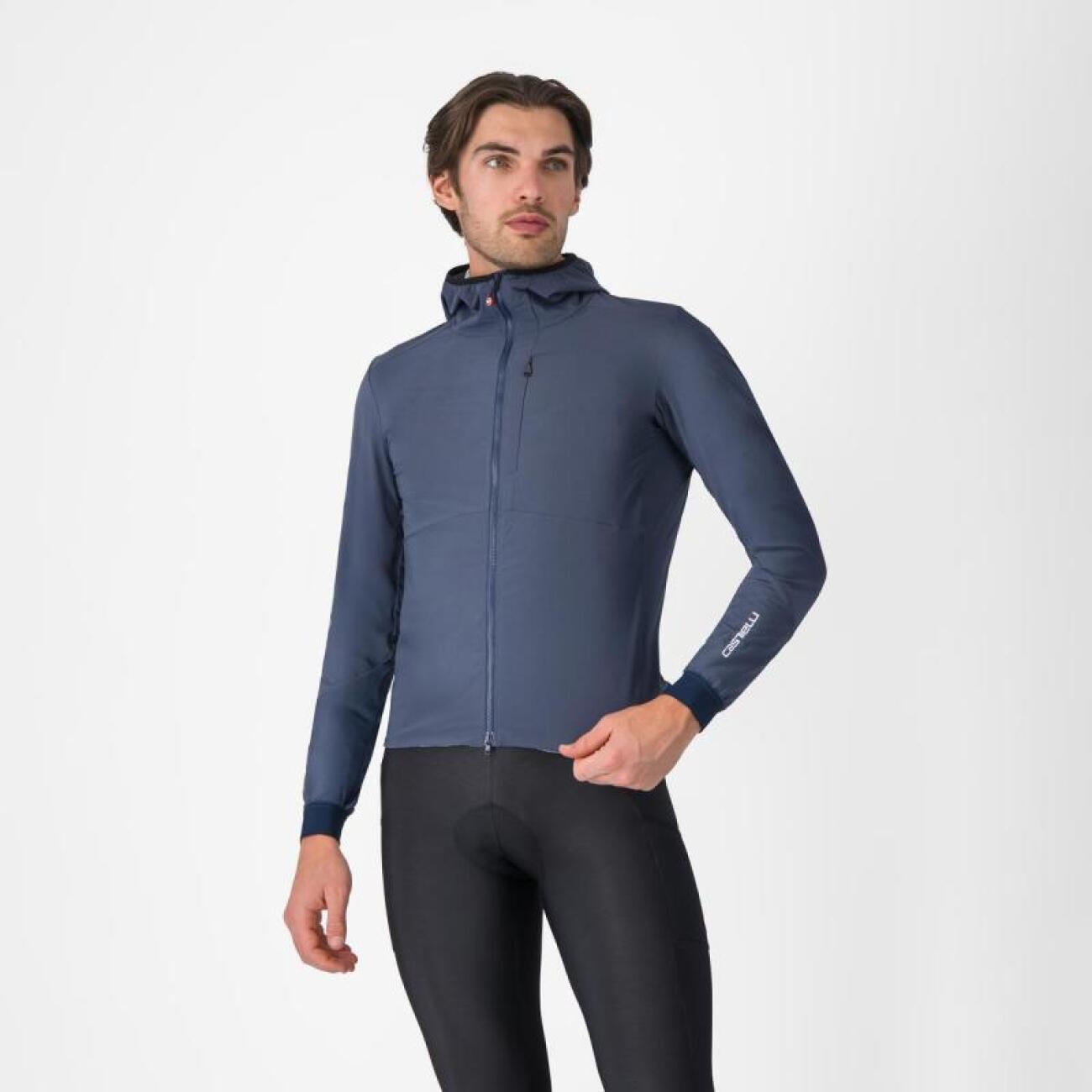 CASTELLI Cyklistická vetruodolná bunda - FLY UNLTD - modrá XS