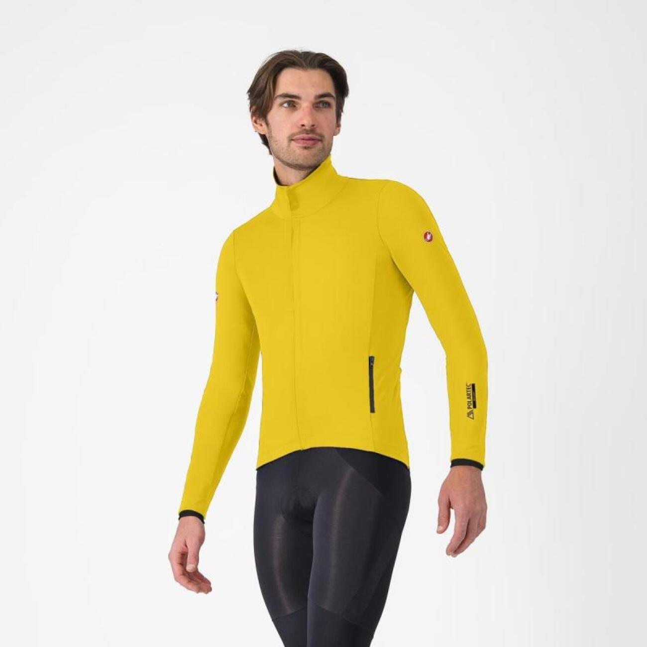 CASTELLI Cyklistická zateplená bunda - ALPHA 150 - žltá XL