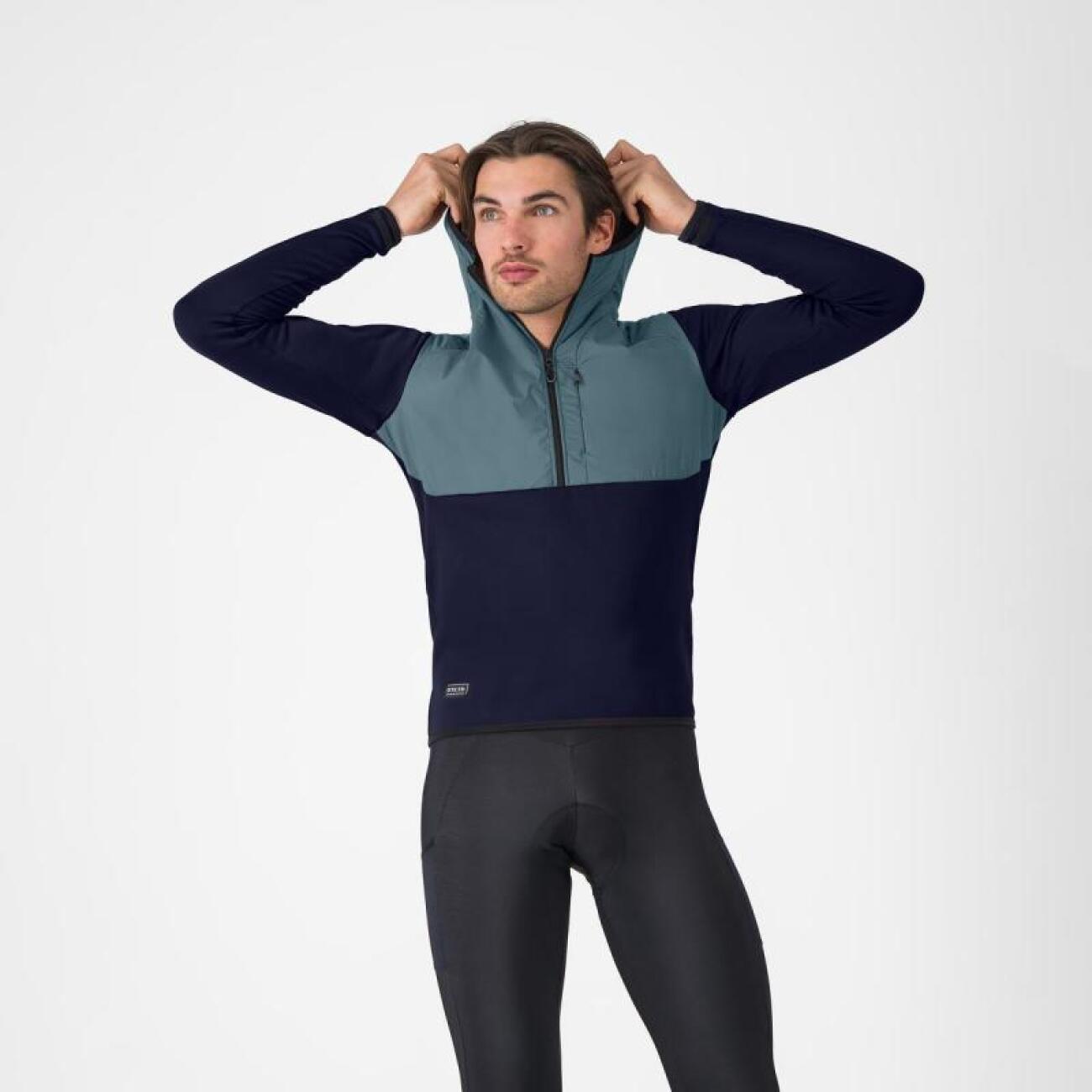 CASTELLI mikina - UNLIMITED ROAM - modrá 3XL