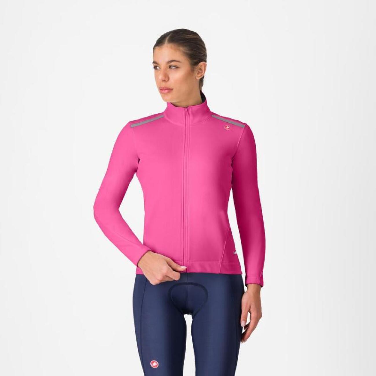 CASTELLI Cyklistická zateplená bunda - ESPRESSO AIR W - ružová
