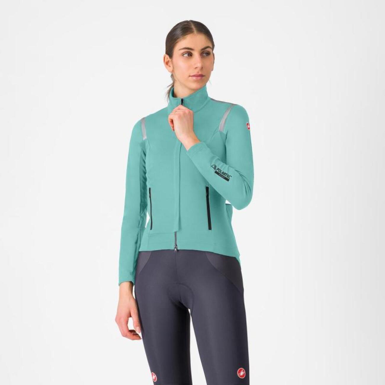 CASTELLI Cyklistická zateplená bunda - PERFETTO ROS 3 W - svetlo modrá M