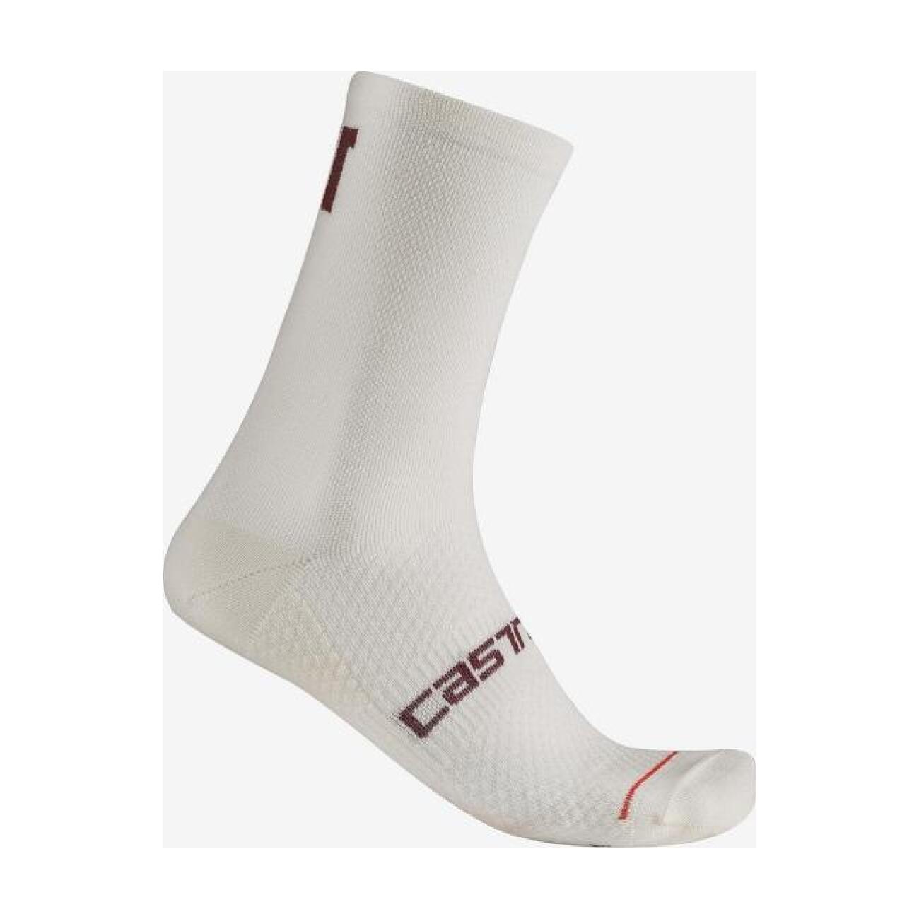 CASTELLI Cyklistické ponožky klasické - COMO 15 W - biela L-XL