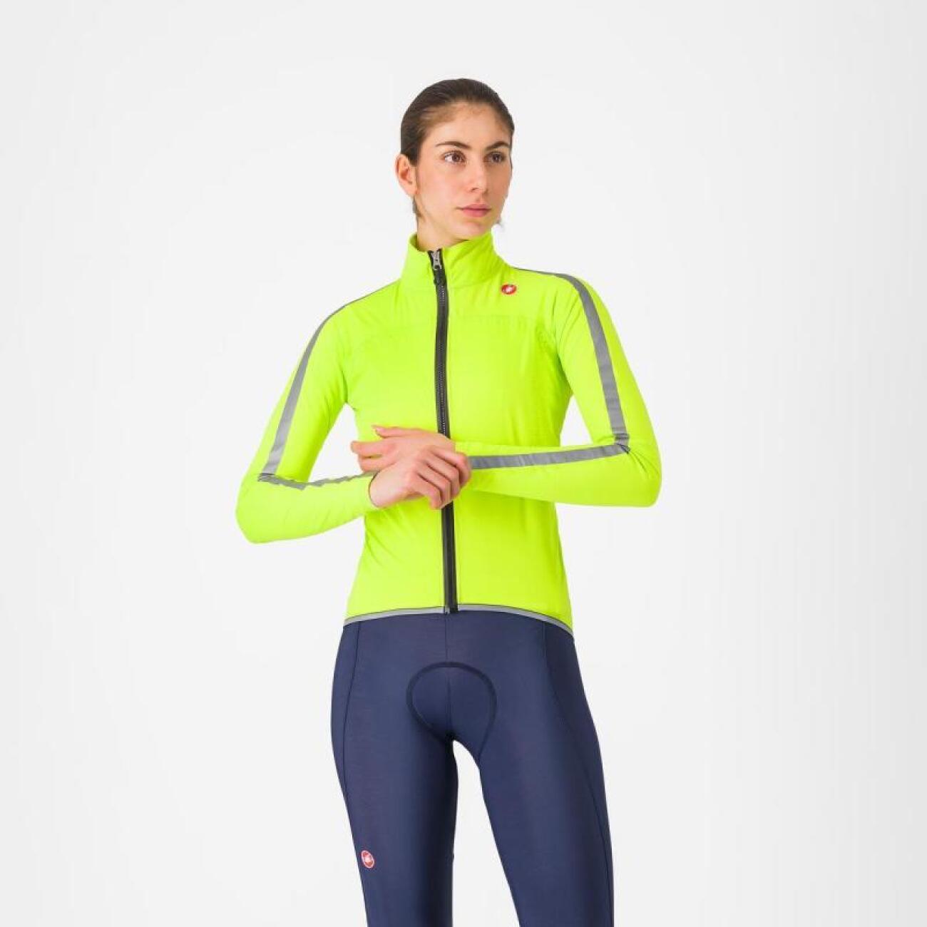 CASTELLI vodeodolná bunda - ULTRA W RAIN CAPE - zelená XS