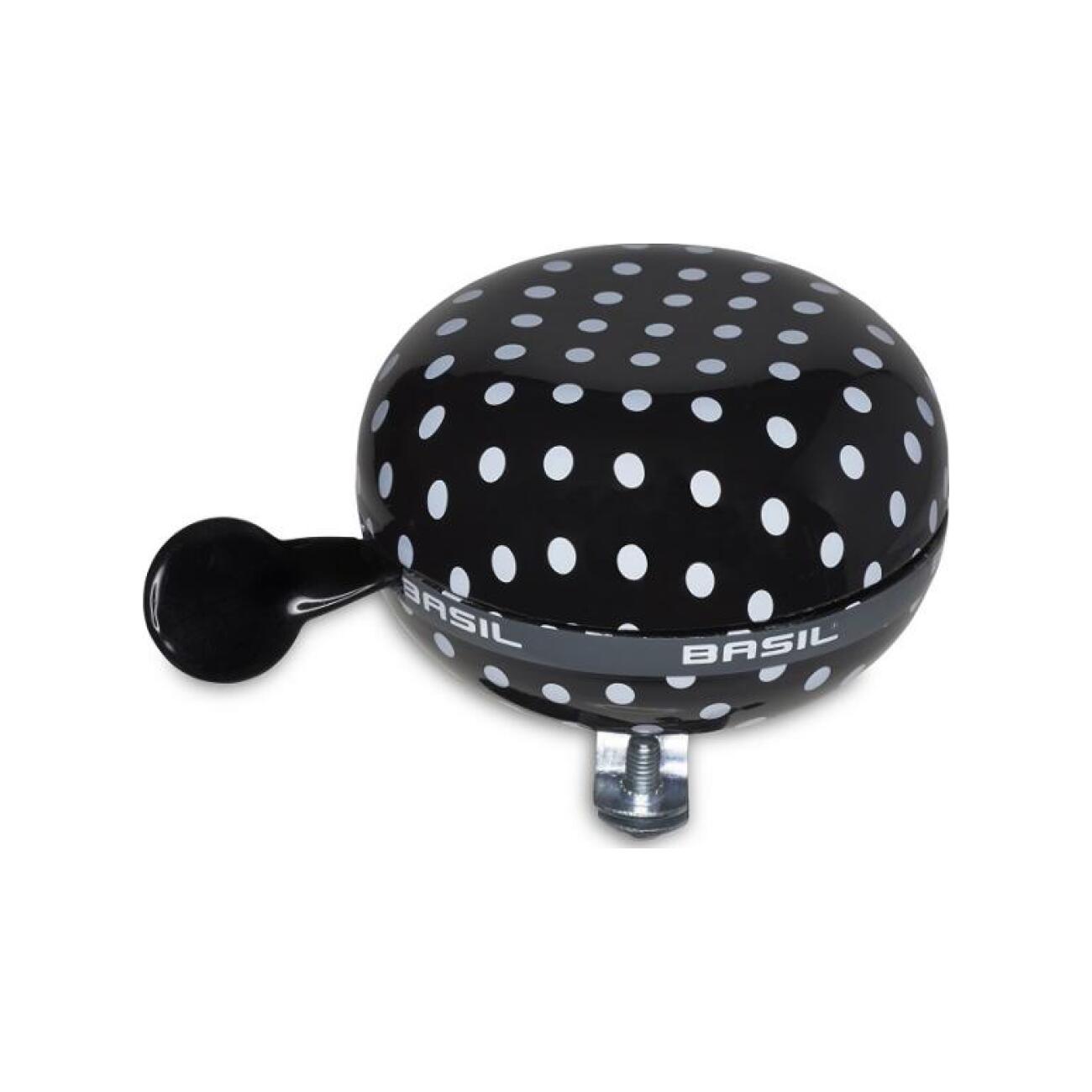 BASIL zvonček - POLKADOT BIG BELL - čierna/biela