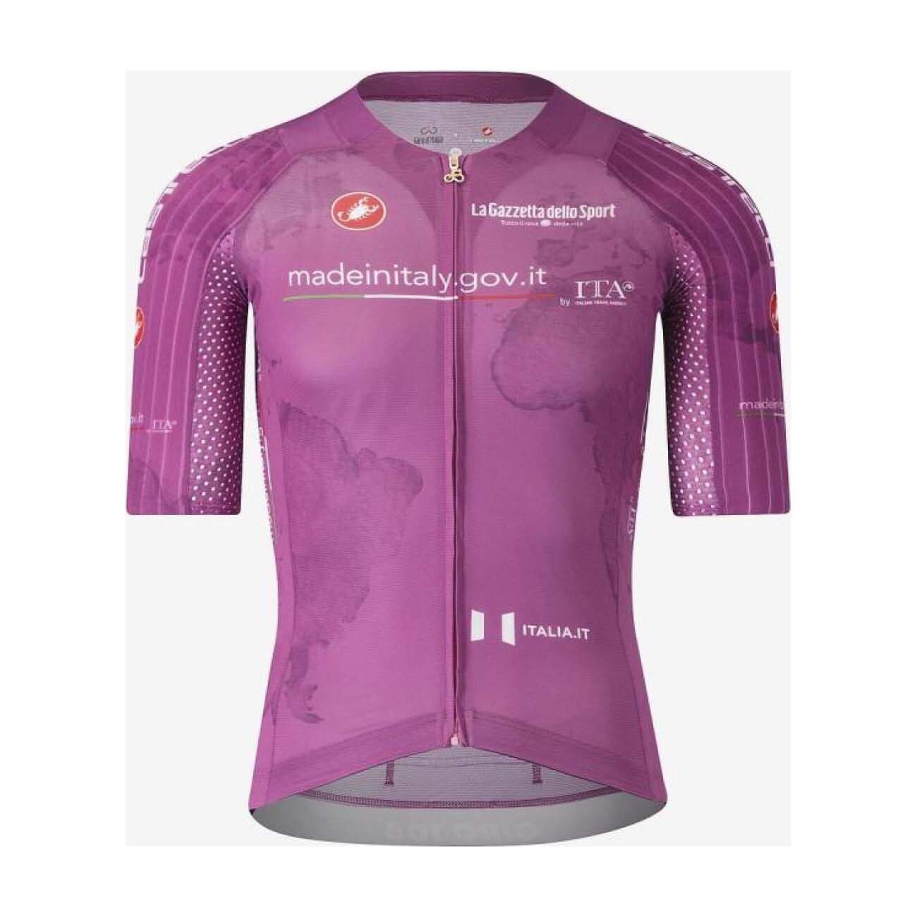 CASTELLI Cyklistický dres s krátkym rukávom - GIRO 108 RACE 8S - fialová 3XL
