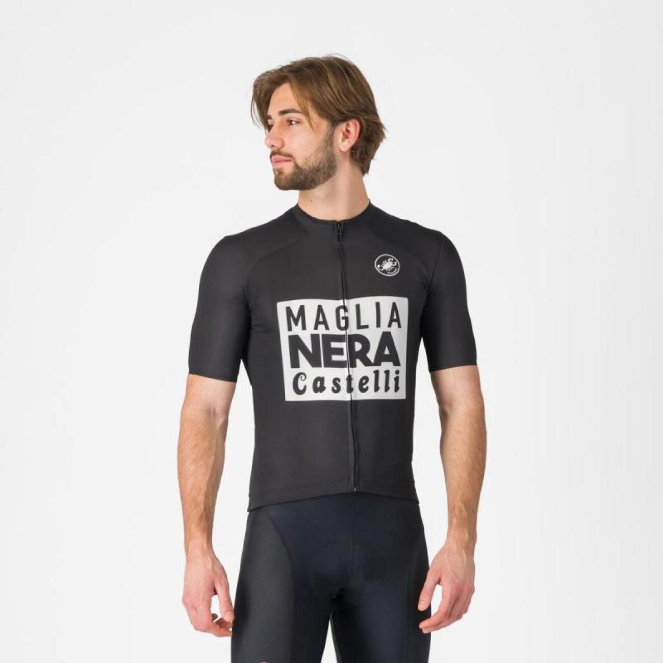 CASTELLI Cyklistický dres s krátkym rukávom - VINTAGE GIRO D´ITALIA - čierna M