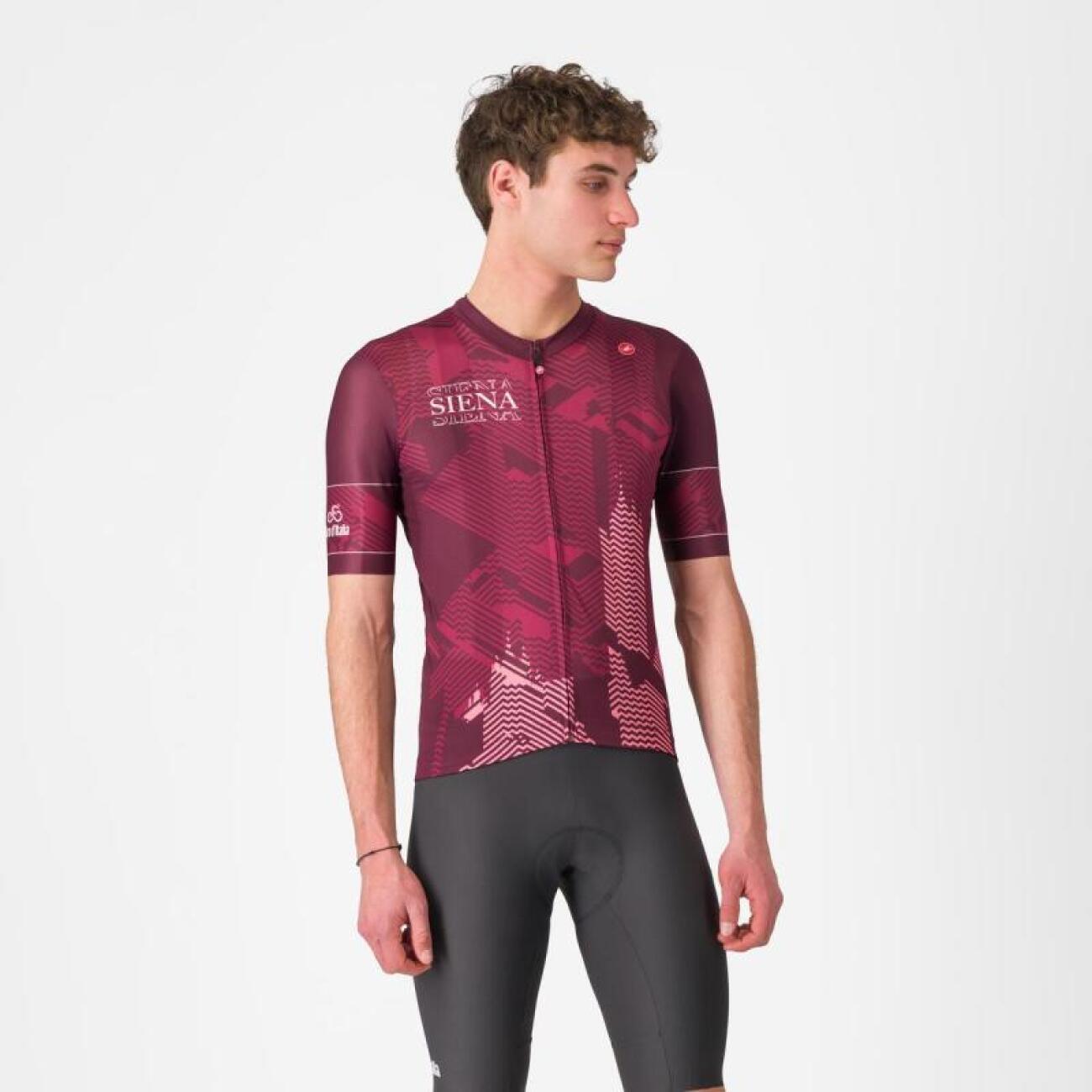 CASTELLI Cyklistický dres s krátkym rukávom - GIRO SIENA - bordová M